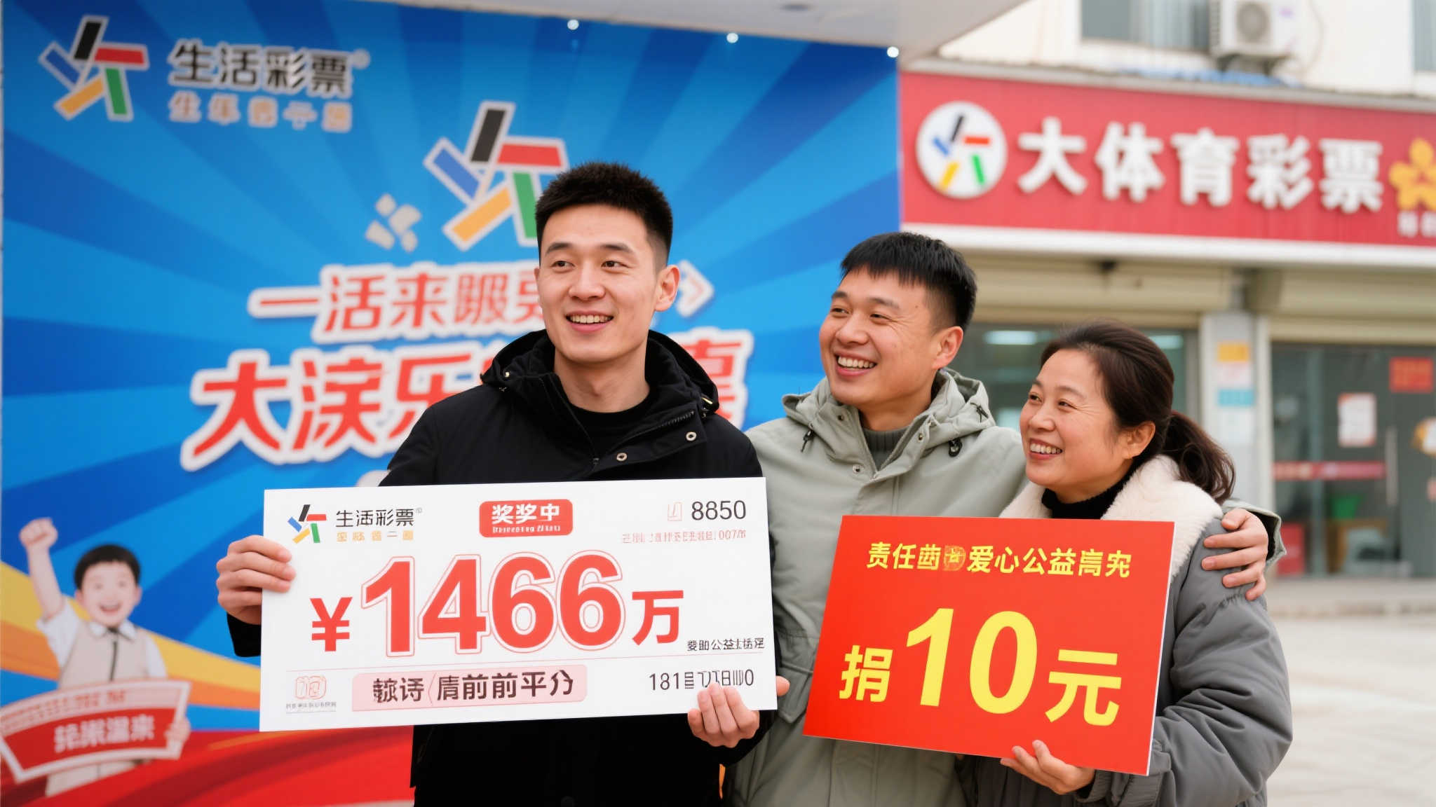 85后喜中1466万大奖 慷慨捐10万后与家人分享喜讯